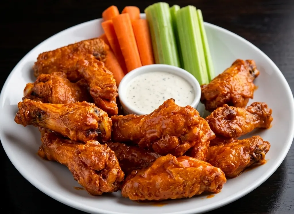 10 piece seasoned chicken wings with ranch at Calgary Pub & Restaurant, SE Calgary